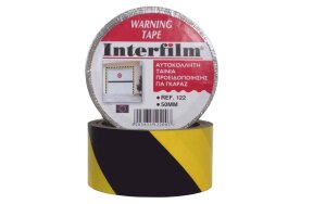 ΤΑΙΝΙΑ ΣΗΜΑΝΣΗΣ ΑΥΤΟΚΟΛΛΗΤΗ ΚΙΤΡΙΝΟ/ΜΑΥΡΟ 50mmx33m